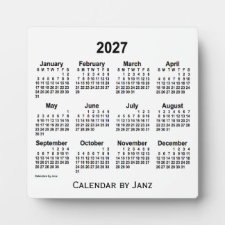 Placa Expositora Calendario de la Mesa Blanca 2027, de Janz