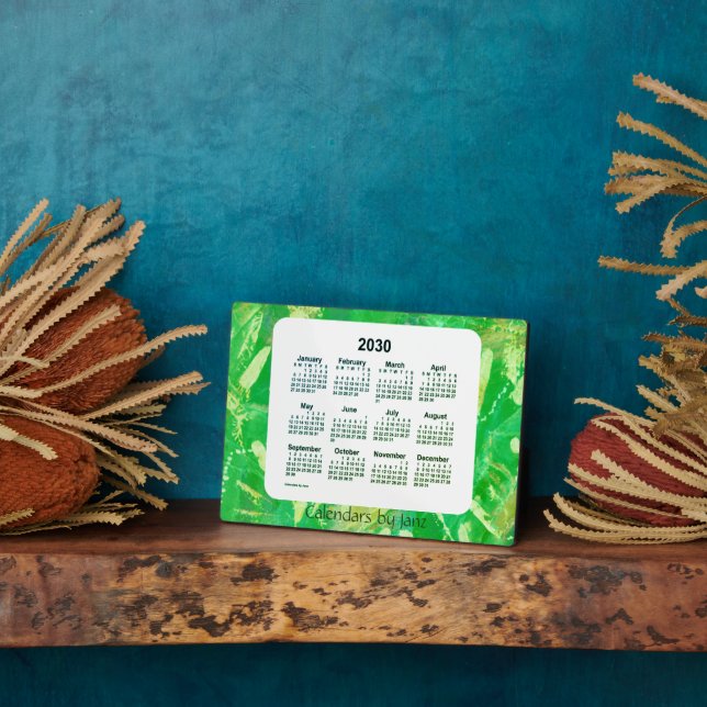 Placa Expositora Calendario del mostrador de pistas verdes de Recol (Lado)