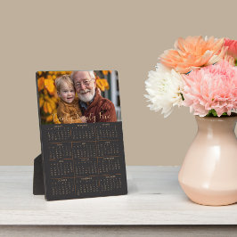 Placa Expositora Calendario fotográfico 2025 con Stand Full Year Bl