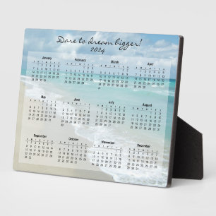 Placa Expositora Calendario Motivational Beach 2024 para personaliz