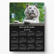 Calendario Motivational Black 2026 Nombre de foto 