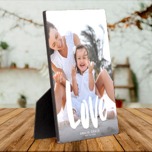 Placa Expositora Caligrafía de amor moderna Fotografía de familia K