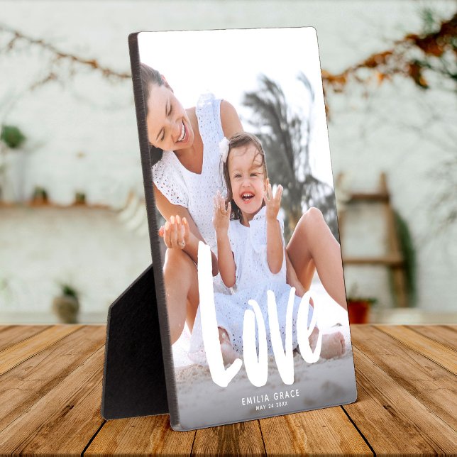 Placa Expositora Caligrafía de amor moderna Fotografía de familia K (Subido por el creador)