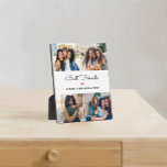 Placa Expositora Caligrafía de los mejores amigos de 4 fotografías<br><div class="desc">Presentamos nuestra exclusiva placa personalizada de collage de fotos de los mejores amigos, ¡la mejor manera de celebrar los bonos que más importan! En Shinluxe, hemos llevado la personalización al siguiente nivel, creando un keepsake único que seguramente tocará los corazones de tus queridos amigos. 📸 Características únicas que hacen que...</div>