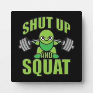 Placa Expositora Cállate Y Squat Kawaii Anime Powerlifter Personali