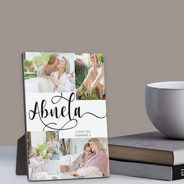 Placa Expositora Calligrafía de Abuela 4 Foto Tabletop Plaque (Subido por el creador)