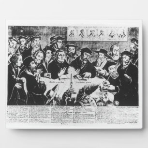 Placa Expositora Calvin y Luther (grabado)