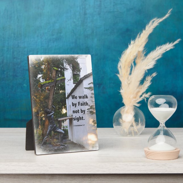 Placa Expositora Caminamos Por La Fe No A La Vista (Lado)