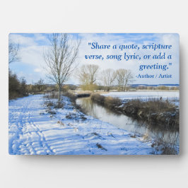 Placa Expositora Caminata de invierno en inglés Riverside - Persona