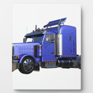 Placa Expositora Camión del remolque del tractor Metallic Blue Semi