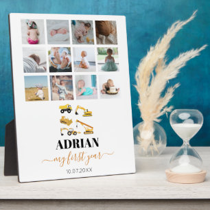 Placa Expositora Camiones de construcción Collage de fotos de prime