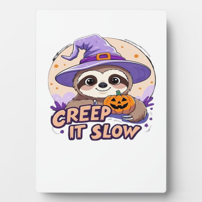 Placa Expositora Camisa de Halloween � Gracioso barrido lento W (Frente)