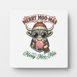 Placa Expositora Camisa de Vaca de Navidad Dulce Pun de Vacaciones