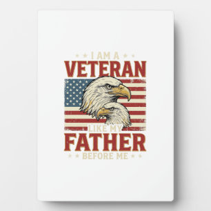 Placa Expositora Camiseta Águila Veterano Como Mi Padre Antes Que Y