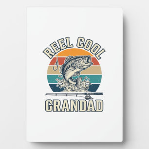 Placa Expositora Camiseta Atardecer Vintage Pesca Abuelo Genial Car
