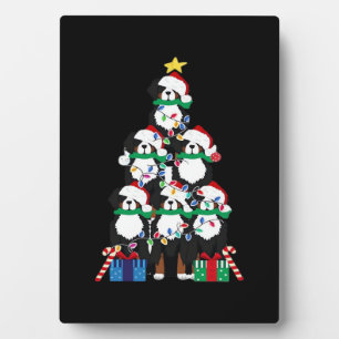 Placa Expositora Camiseta clásica de Navidad con cachorro de perro 