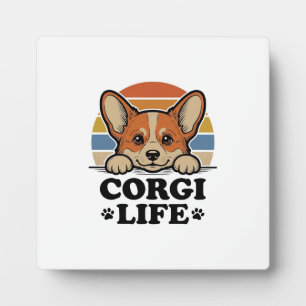 Placa Expositora Camiseta Corgi Life Grabado Vintage Arte Amante Pe