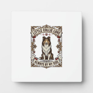 Placa Expositora Camiseta de Amante de Perro Collie con Cita de Gra