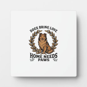 Placa Expositora Camiseta de amor de perro grabado vintage diseño L