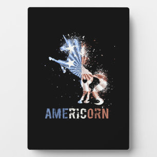 Placa Expositora Camiseta de bandera americana Americorn patriótica