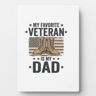 Placa Expositora Camiseta de Botas de Combate Patrióticas para Papá