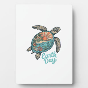 Placa Expositora Camiseta de diseño de grabado vintage de tortuga m
