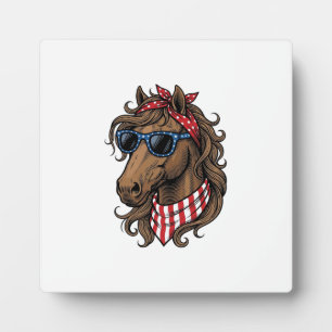 Placa Expositora Camiseta de diseño vectorial de cabeza de caballo