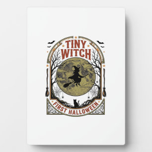 Placa Expositora Camiseta de Halloween de Bruja Bebé para la Primer