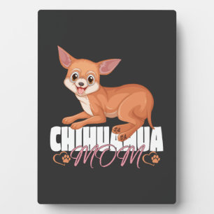 Placa Expositora Camiseta de Mamá de Chihuahua Día de las Madres Du
