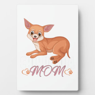Placa Expositora Camiseta de mamá de Chihuahua Día de las madres Du