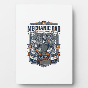 Placa Expositora Camiseta de mecánico del día del padre divertido r