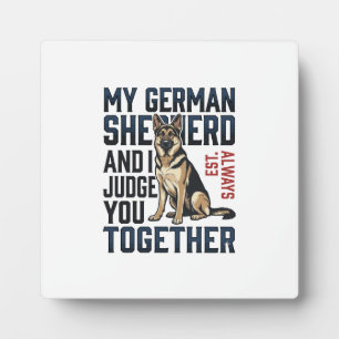 Placa Expositora Camiseta de Pastor Alemán Amante de Perros Diverti
