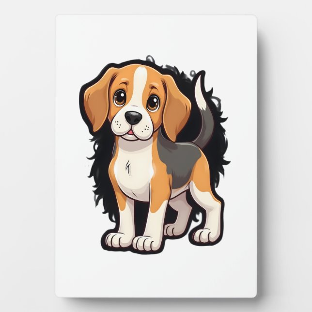 Placa Expositora Camiseta de perro Beagle (Frente)