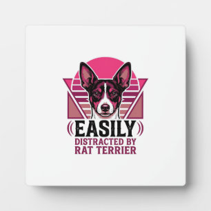 Placa Expositora Camiseta de perro Terrier Rat Vintage Fácilmente D