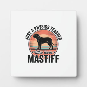 Placa Expositora Camiseta de perro vintage de Mastiff que ama el pr