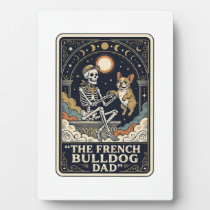 Placa Expositora Camiseta de Tarot de Esqueleto Vintage de Papá Bul