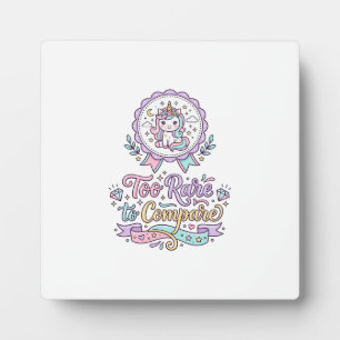 Placa Expositora Camiseta De Unicornio Demasiado Raro Para Comparar