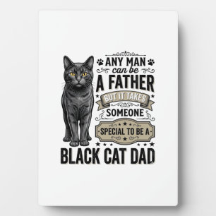 Placa Expositora Camiseta Diseño de Grabado Vintage Papá Gato Negro