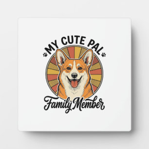 Placa Expositora Camiseta Familia Corgi Diseño Vintage Amante Masco