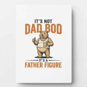 Placa Expositora Camiseta Funny Dad Bod Father Figure Bear Beer_1