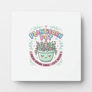 Placa Expositora Camiseta gráfica de diseño gráfico de maceta Plant