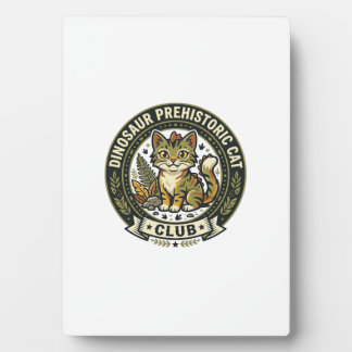 Placa Expositora Camiseta gráfica de gato prehistórico de dinosauri