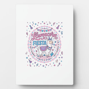 Placa Expositora Camiseta Gráfica Divertida Fiesta Llamacorn Unicor