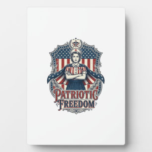 Placa Expositora Camiseta gráfica vectorial de enfermera patriótica