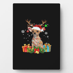 Placa Expositora Camiseta holgada de Santa con luces de Navidad par