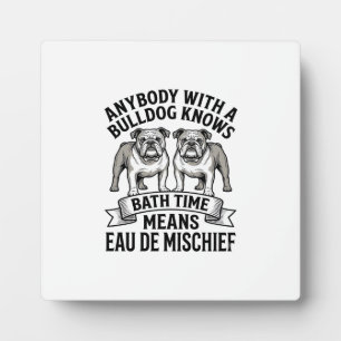 Placa Expositora Camiseta Humor Bulldog Cita Divertida Baño Perro D