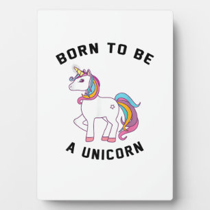 Placa Expositora Camiseta Nacida para Ser un Unicornio_ Vintage Bon