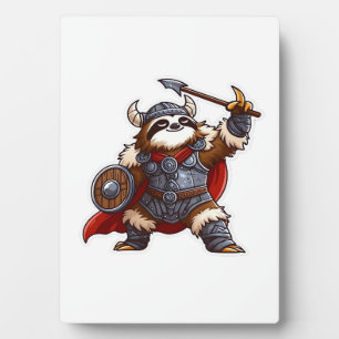 Placa Expositora Camiseta Oversized viking sloth
