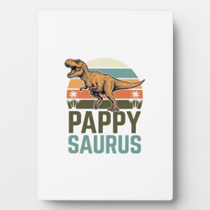 Placa Expositora Camiseta Pappysaurus Dinosaurio Divertido Atardece