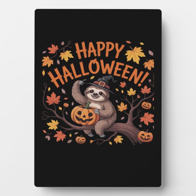 Placa Expositora Camiseta sobredimensionada del Día de Halloween (Frente)